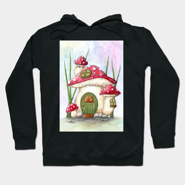 A mushroom house Hoodie by Kunst und Kreatives